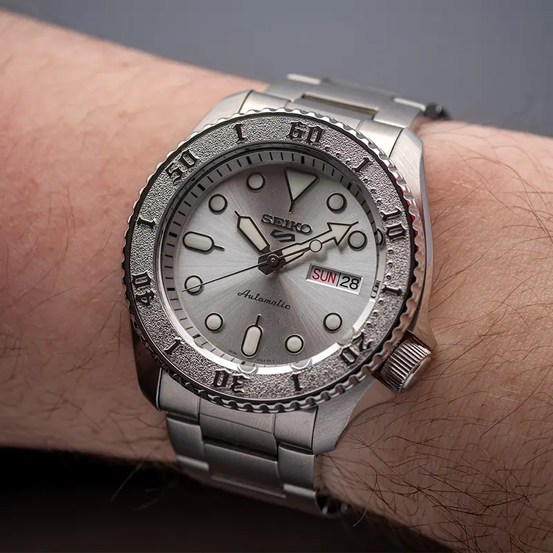 Seiko 5 Sports Silver Dial Automatic Men's Watch- SRPE71